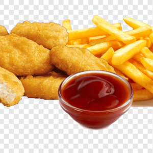 Papas con Nuggets